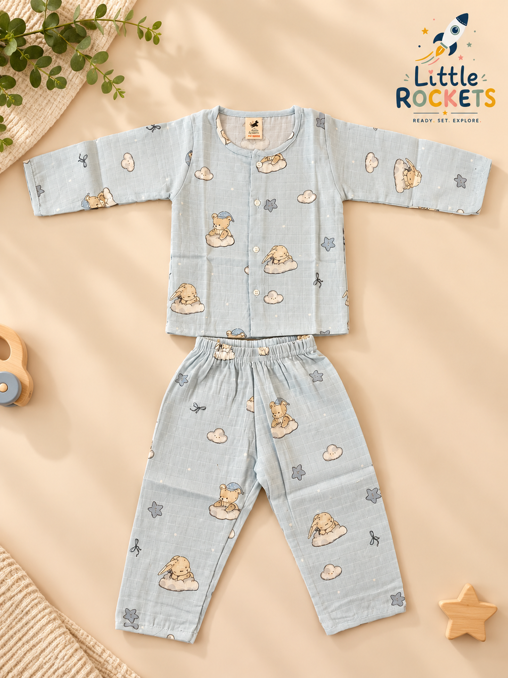 Teddy & Bunny Nightwear for Kids – view 3