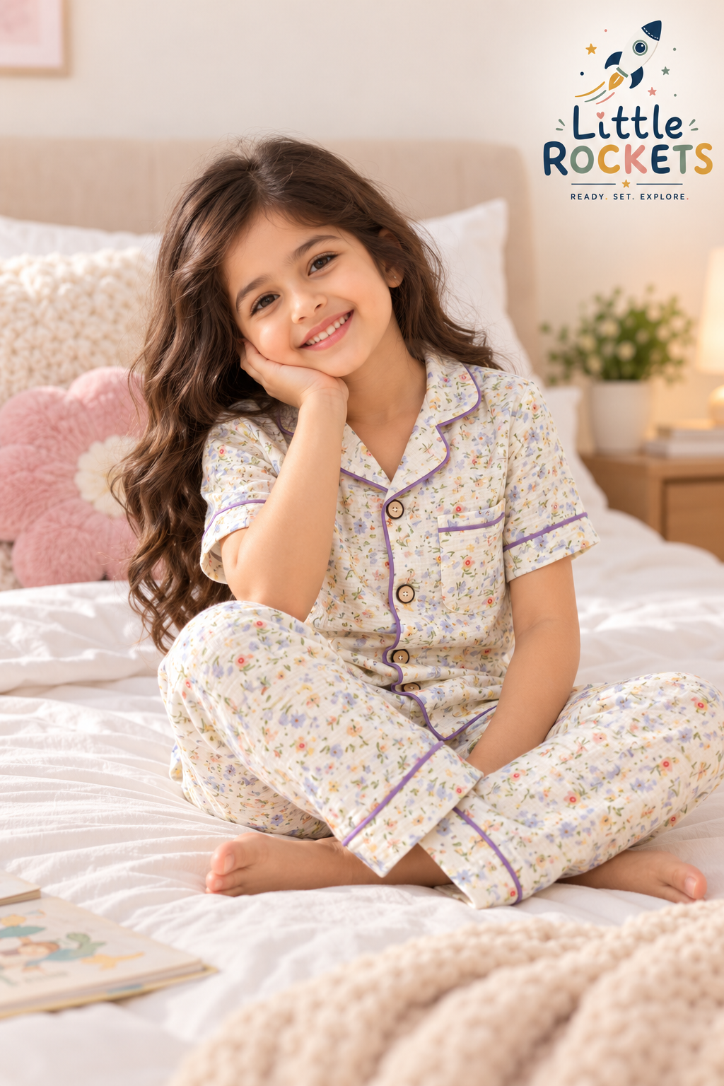 Bloom Floral Night Suit for Kids