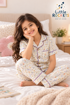Bloom Floral Night Suit for Kids