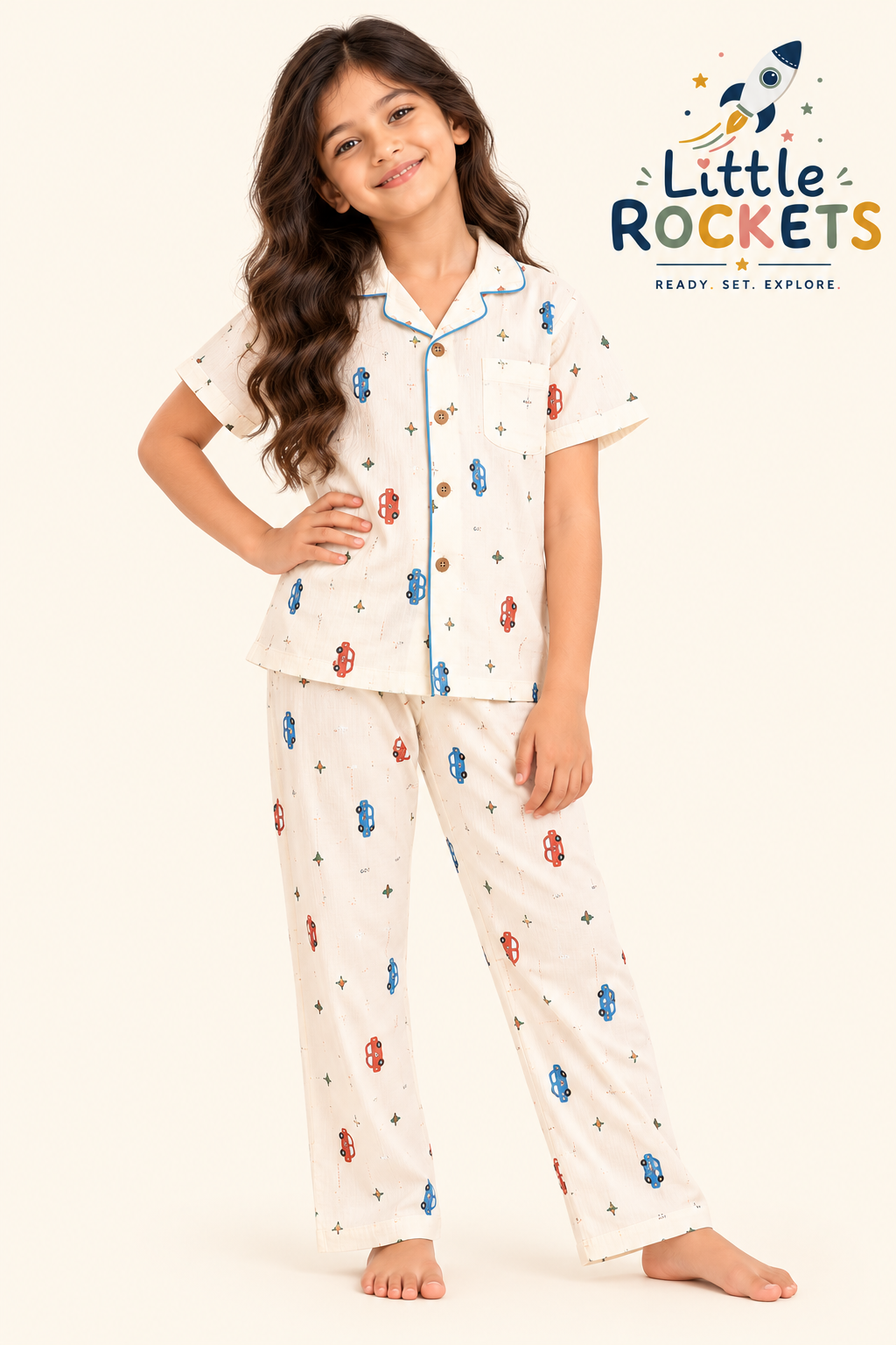 Car Print Night Suit for Kids