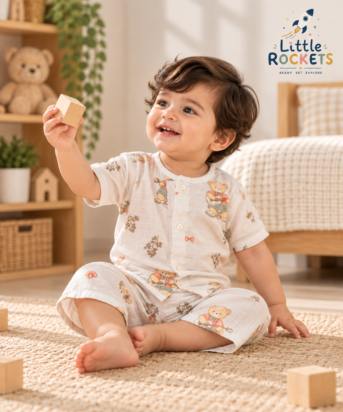 Ivory Teddy Baby Co-ord Set – view 3
