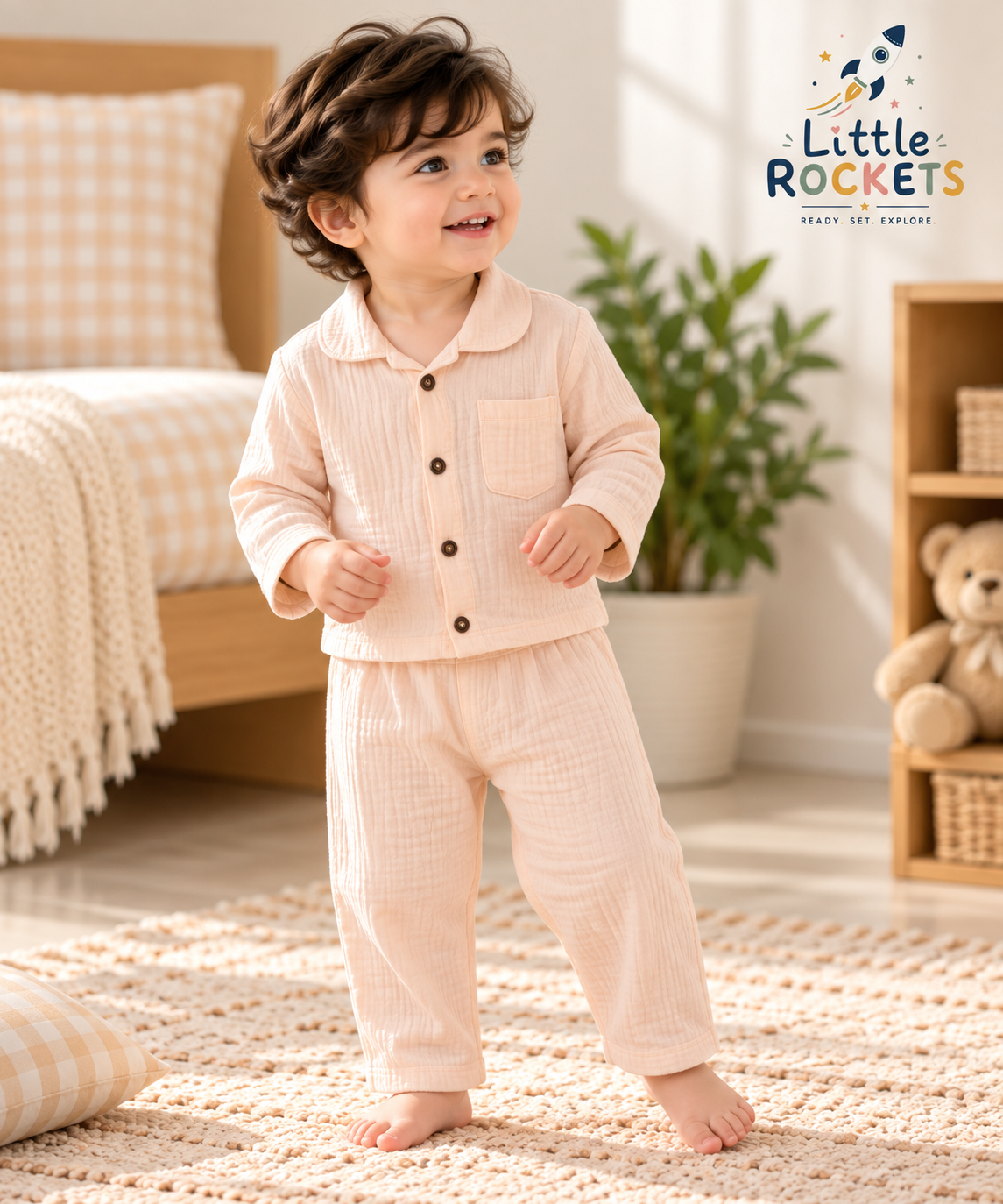 Blush Pink Baby Night Suit – view 2
