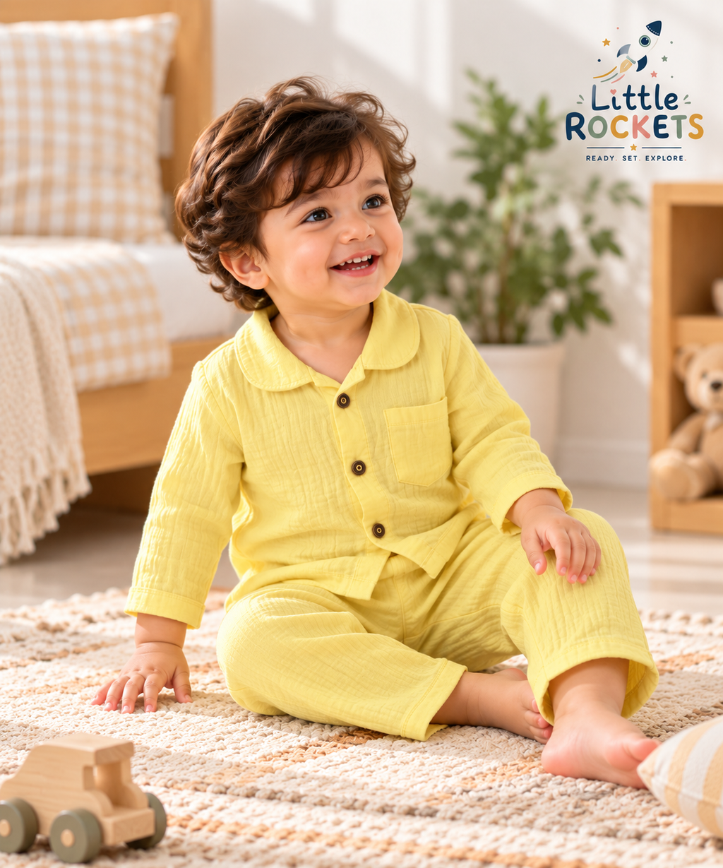 Sunshine Yellow Night Suit – view 4