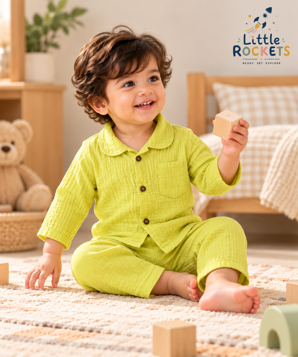 Lime Green Baby Night Suit – view 3