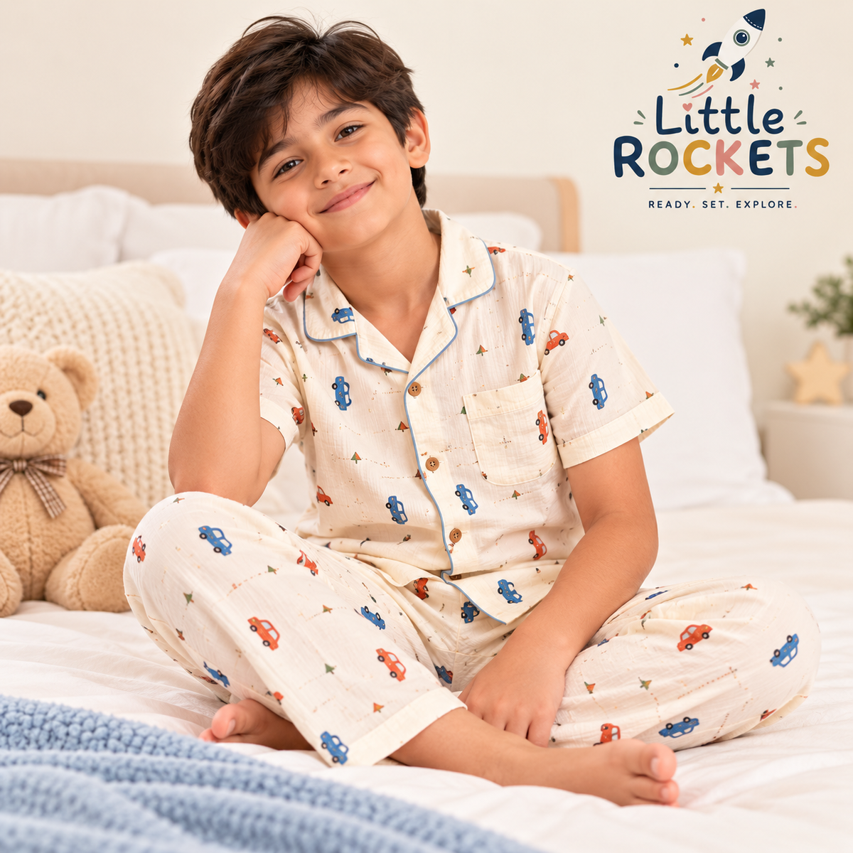 Car Print Night Suit for Kids – view 3