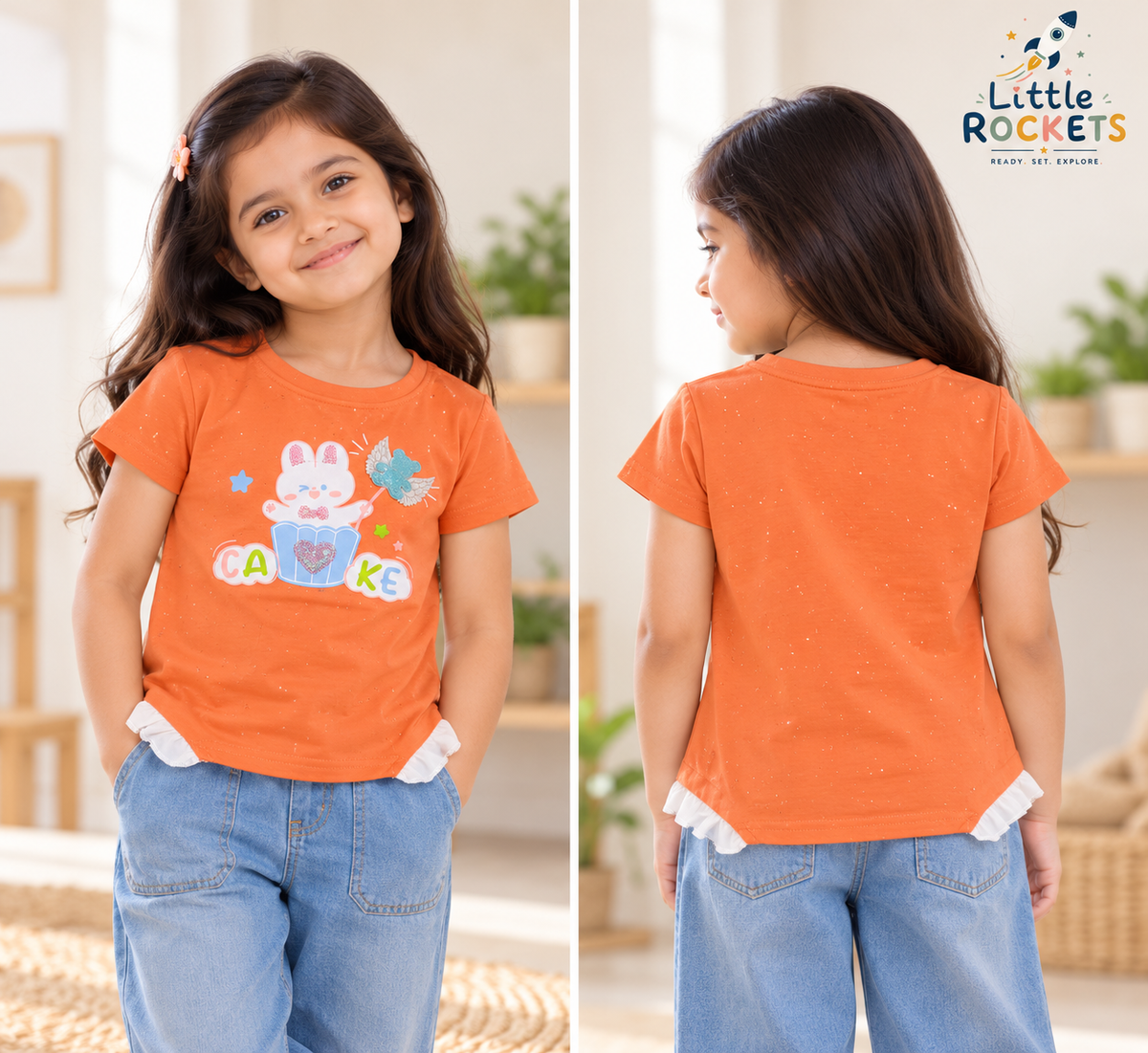 Bunny Bake T-Shirt for Girls – view 3
