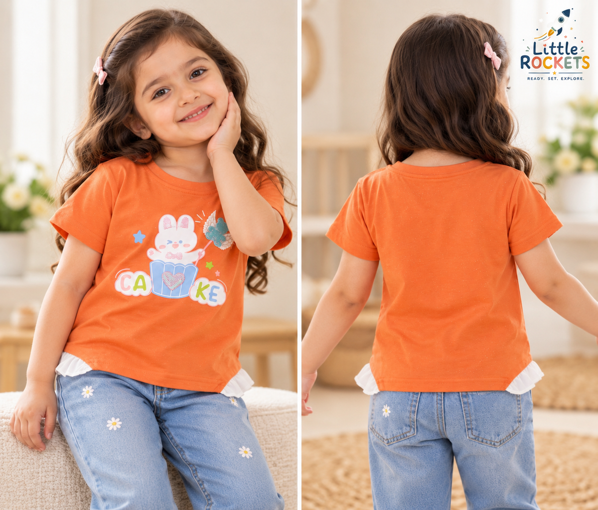Bunny Bake T-Shirt for Girls – view 2