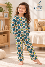 Blue Teddy Night Suit for Kids