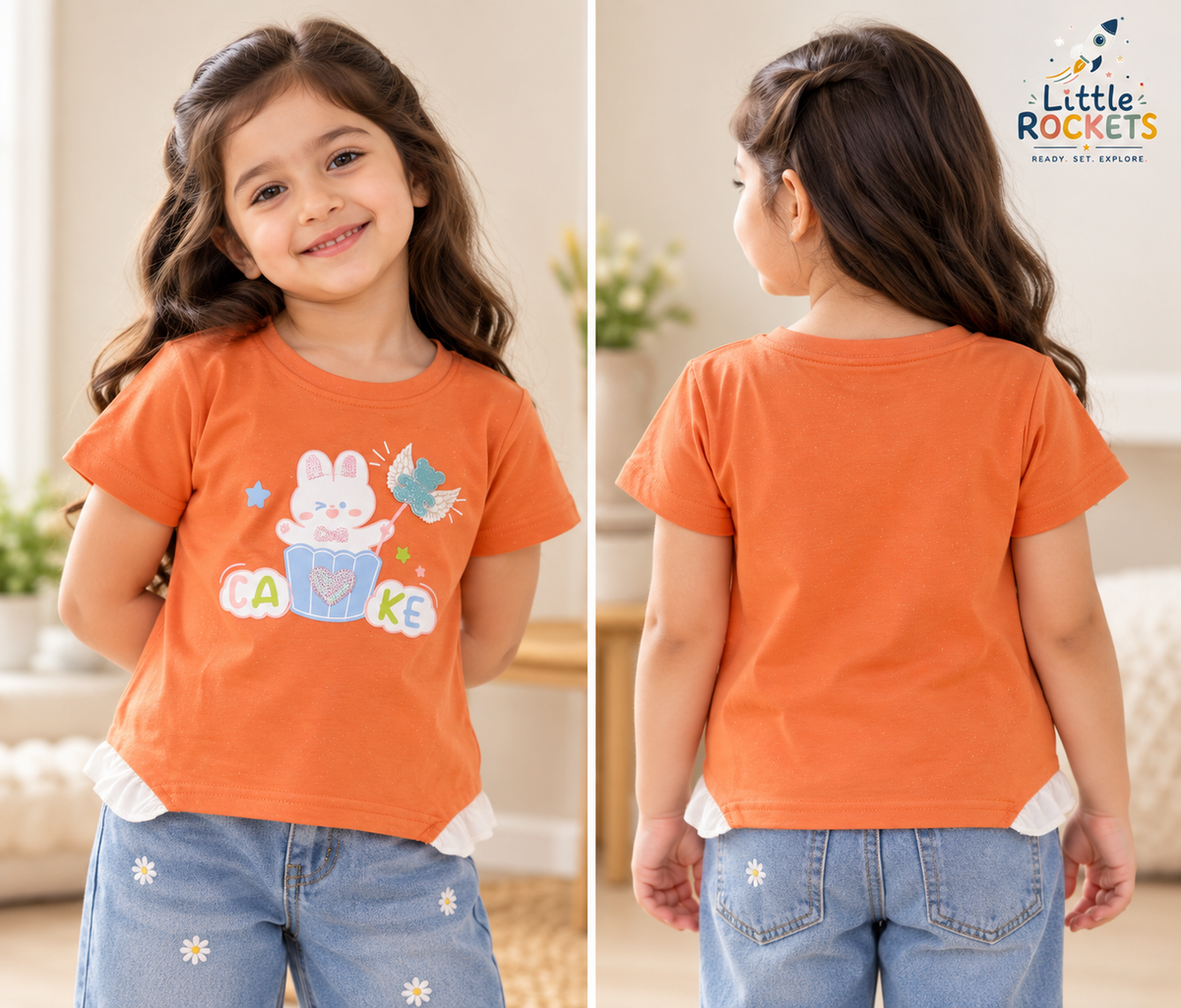 Bunny Bake T-Shirt for Girls – view 4