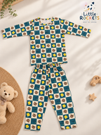 Blue Teddy Night Suit for Kids – view 3