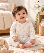 Peach Blossom Cream Baby Night Suit – view 3