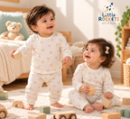 Peach Blossom Cream Baby Night Suit – view 2