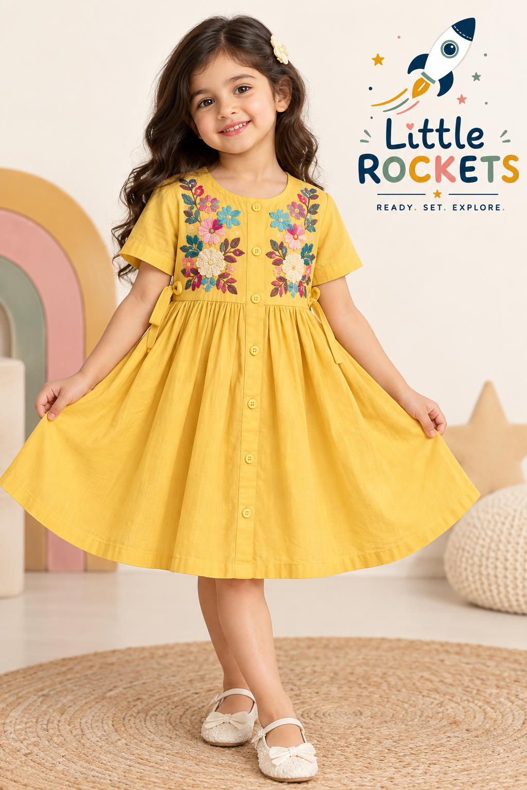 Sunshine Yellow Dress for Girls