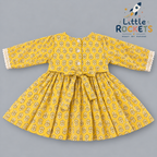Mustard Floral Infant Dress – view 3