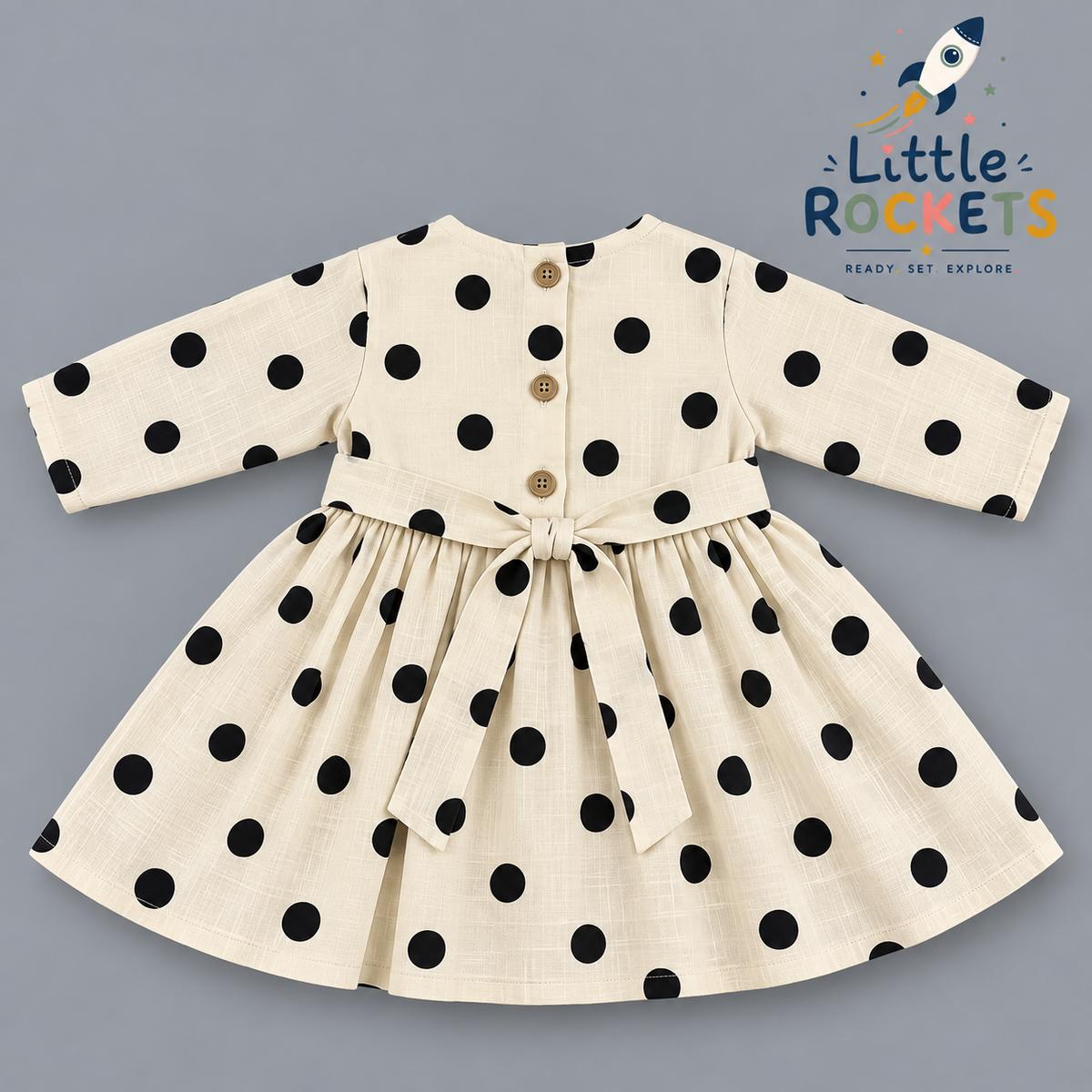 Polka Dot Bow Baby Dress – view 3
