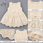 Ivory Embroidered Baby Dress – view 5