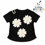 Pearl Floral Party Top for Girls – view 3