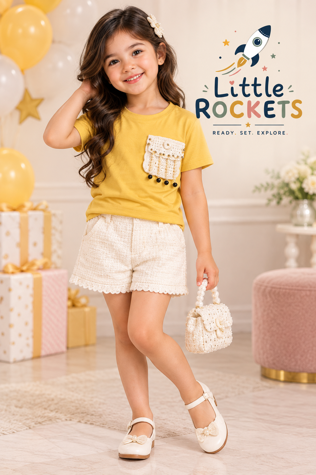 Crochet Pocket Top for Girls
