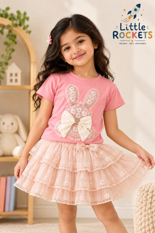 Blush Bunny T-Shirt for Girls – view 2