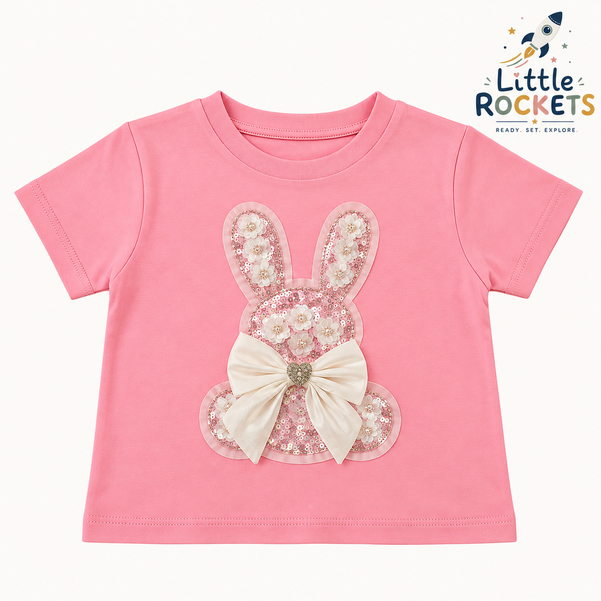 Blush Bunny T-Shirt for Girls – view 3