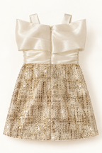 Gold A-Line Party Dress for Girls – view 3