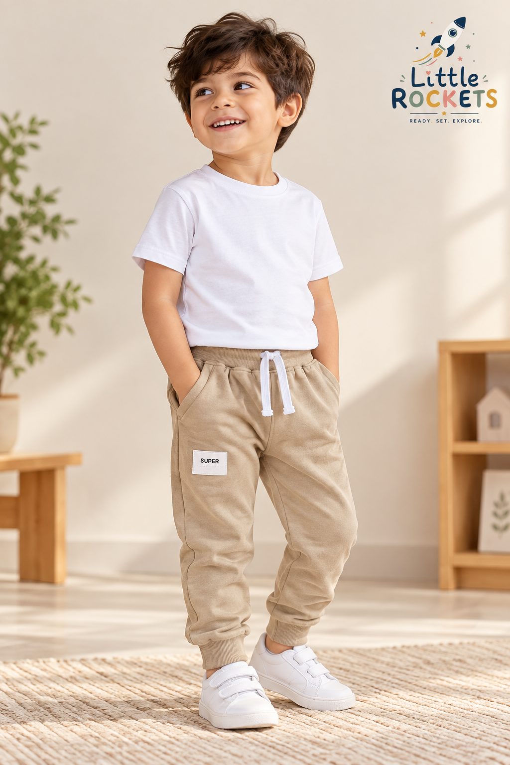 Khaki Joggers for Kids