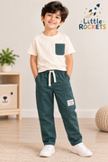 Teal Cargo Joggers for Kids