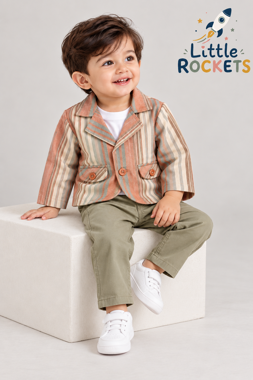 Gentleman Striped Blazer Set