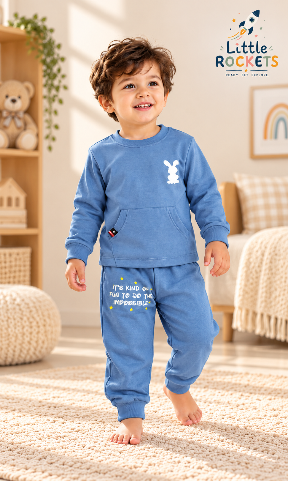 Blue Bunny Co-ord Set for Kids