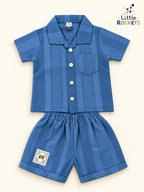 Blue Shirt & Shorts Set for Kids – view 2