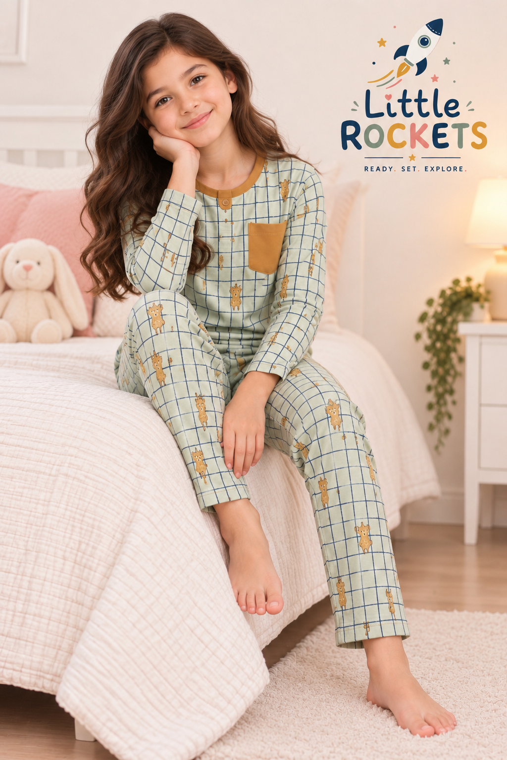 Sage Teddy Night Suit for Kids