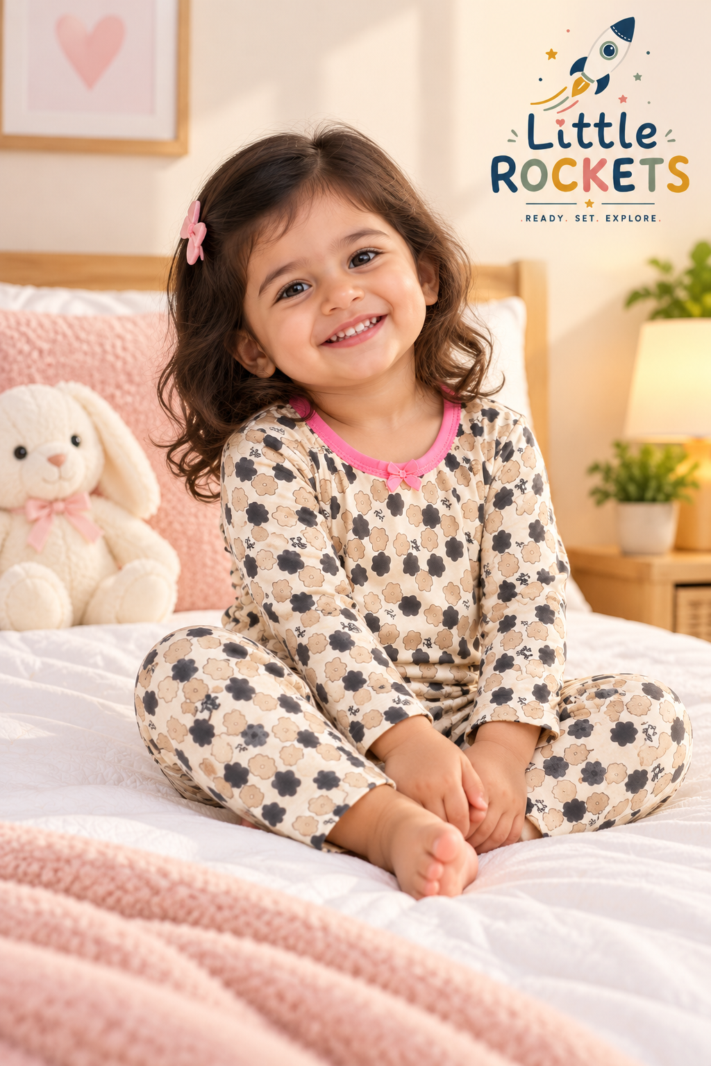 Floral Print Night Suit for Girls
