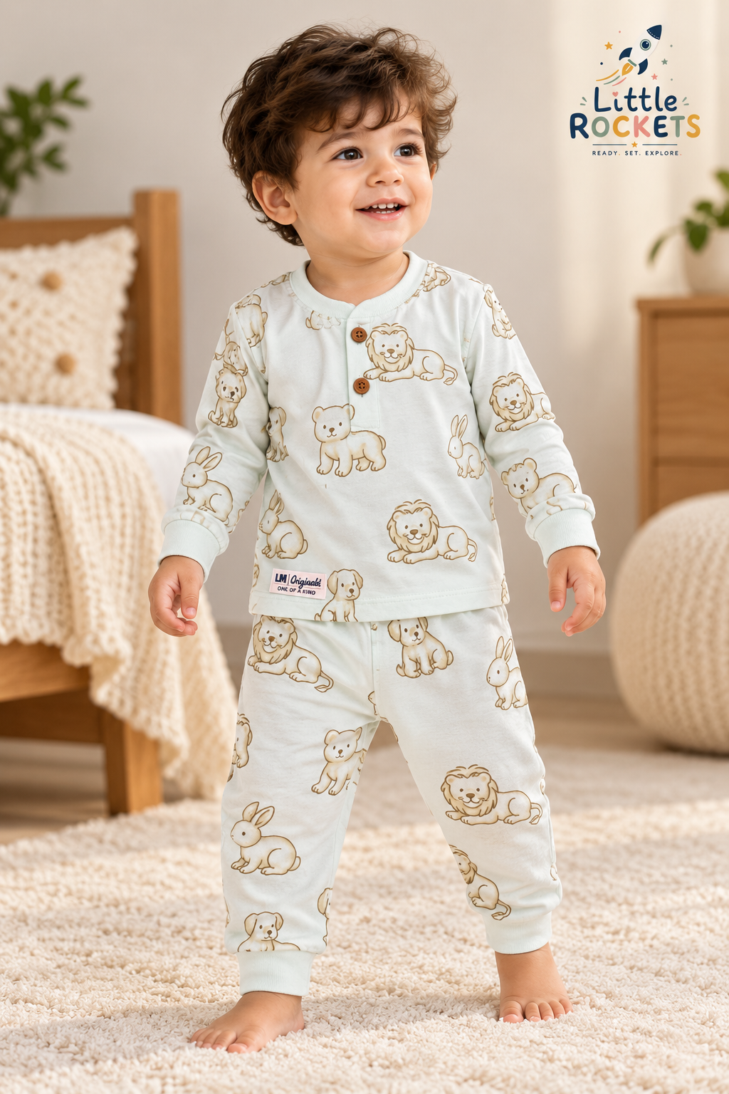 Mint Safari Co-ord Set for Kids