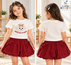 Curly Puppy Skirt Set for Girls – view 2