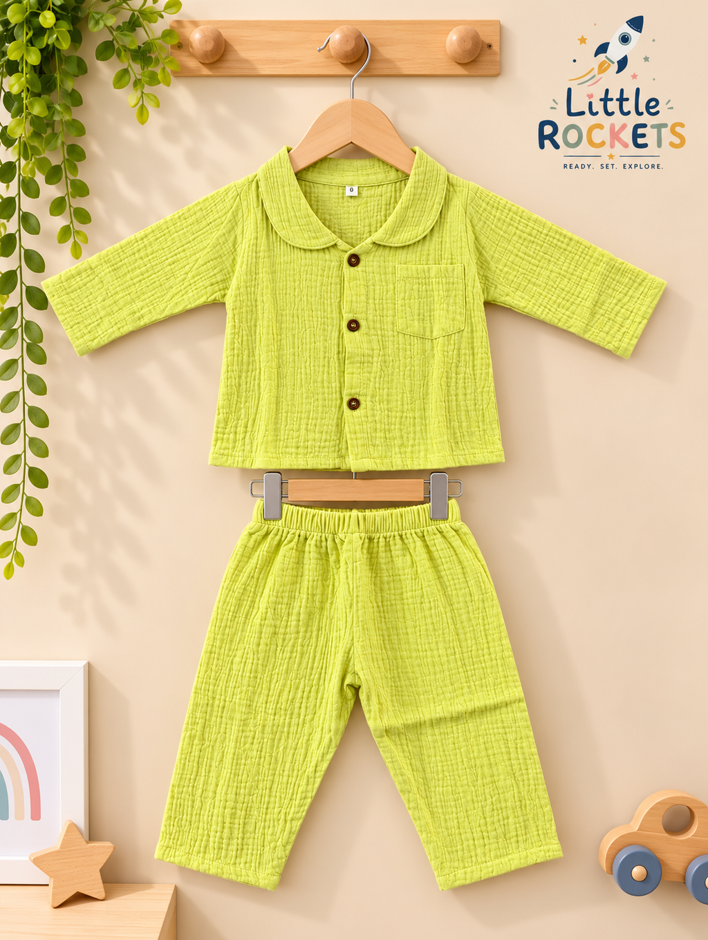 Lime Green Baby Night Suit – view 4