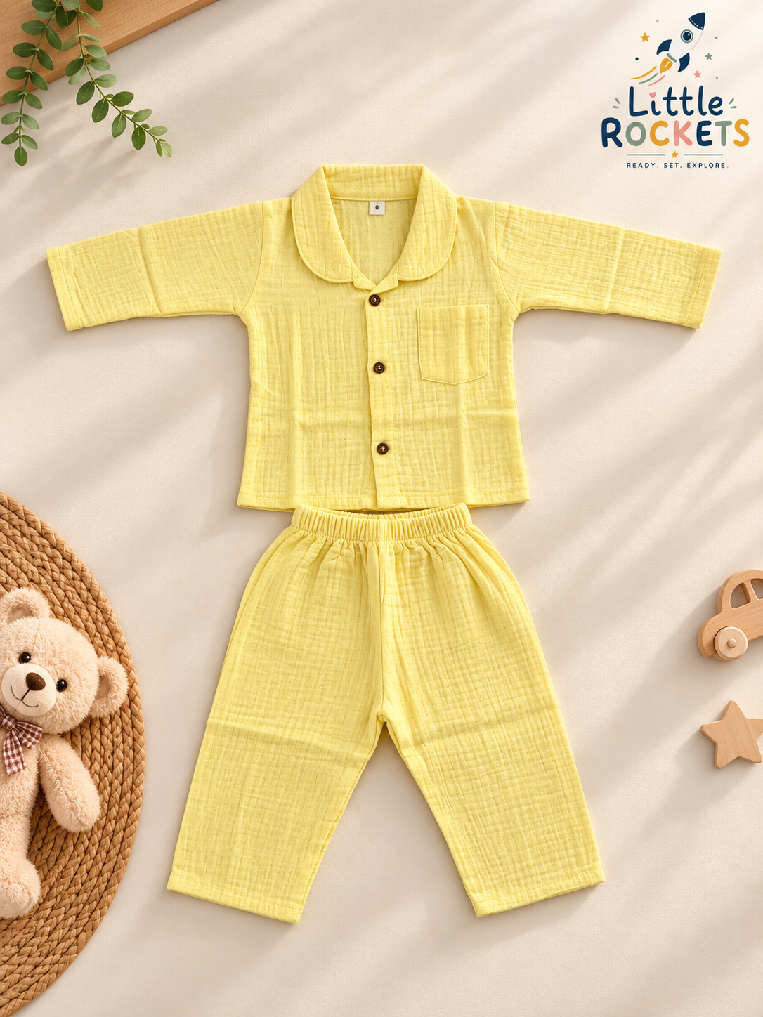 Sunshine Yellow Night Suit – view 6