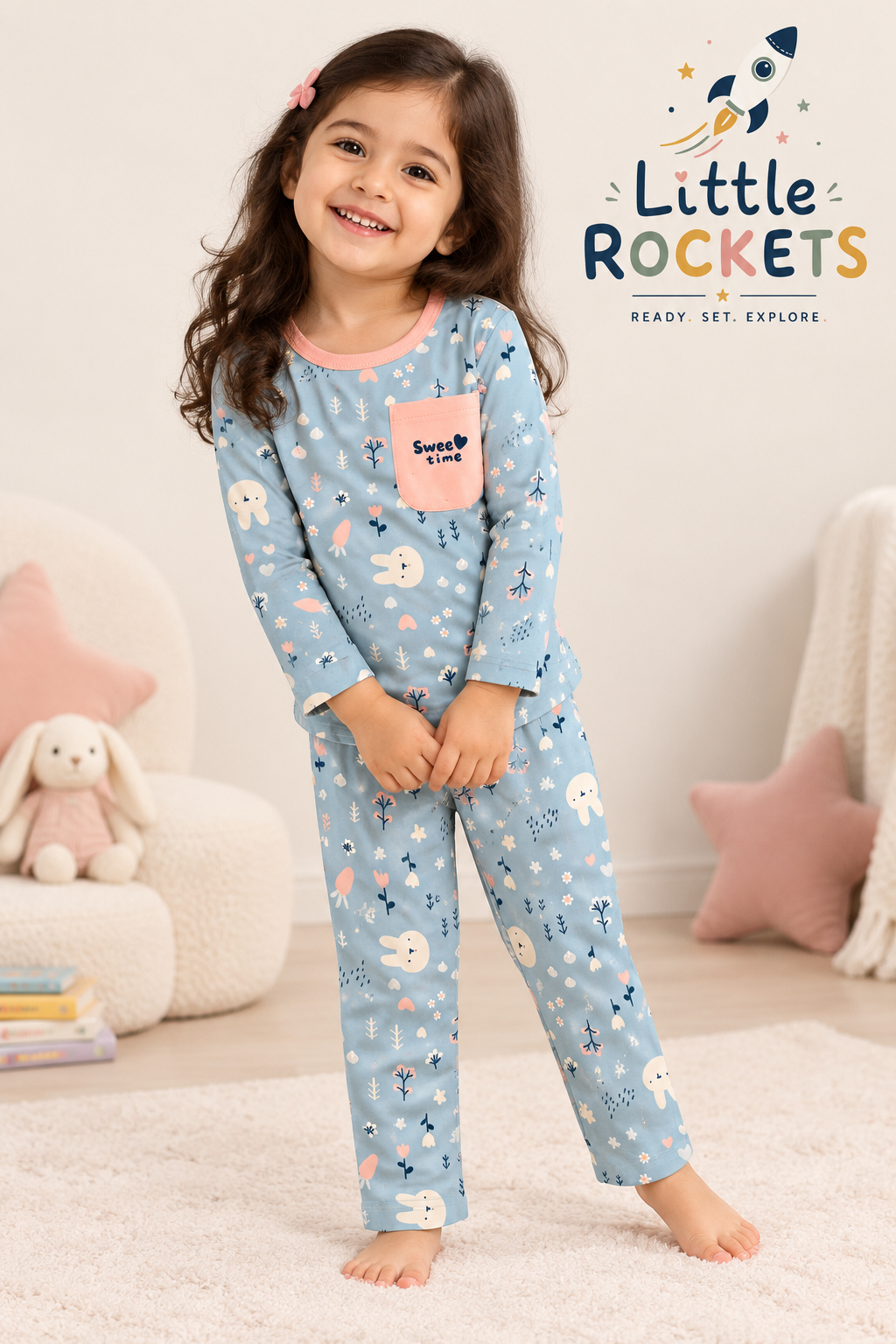 Sweet Time Night Suit for Girls