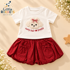 Curly Puppy Skirt Set for Girls – view 3