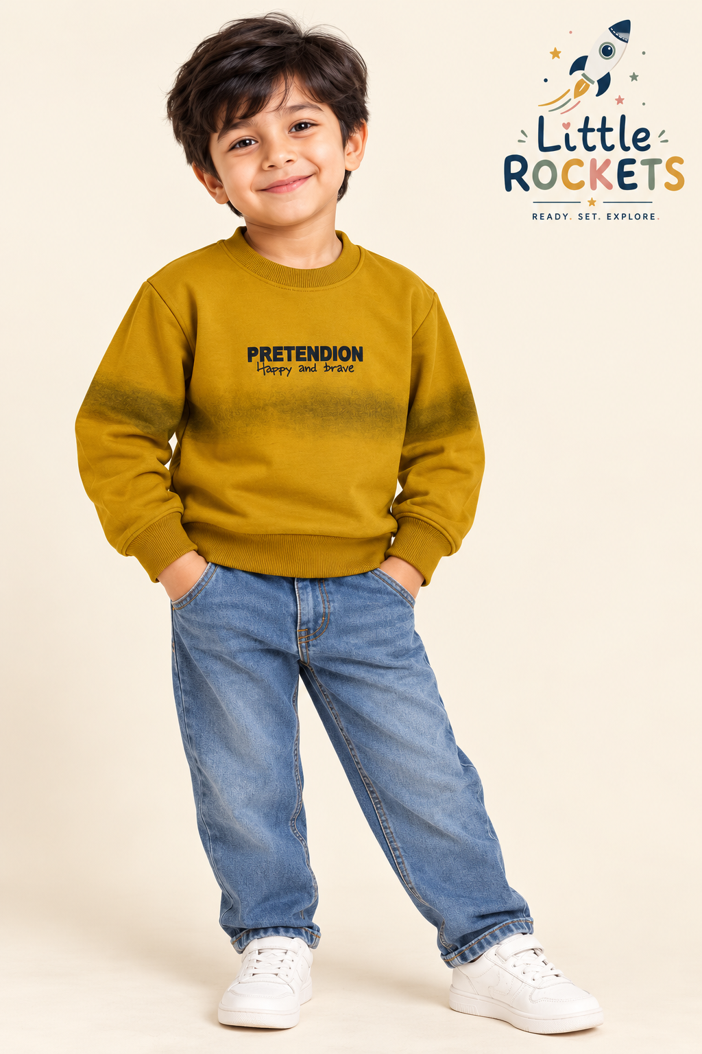 Happy and Brave Kids Sweatshirt