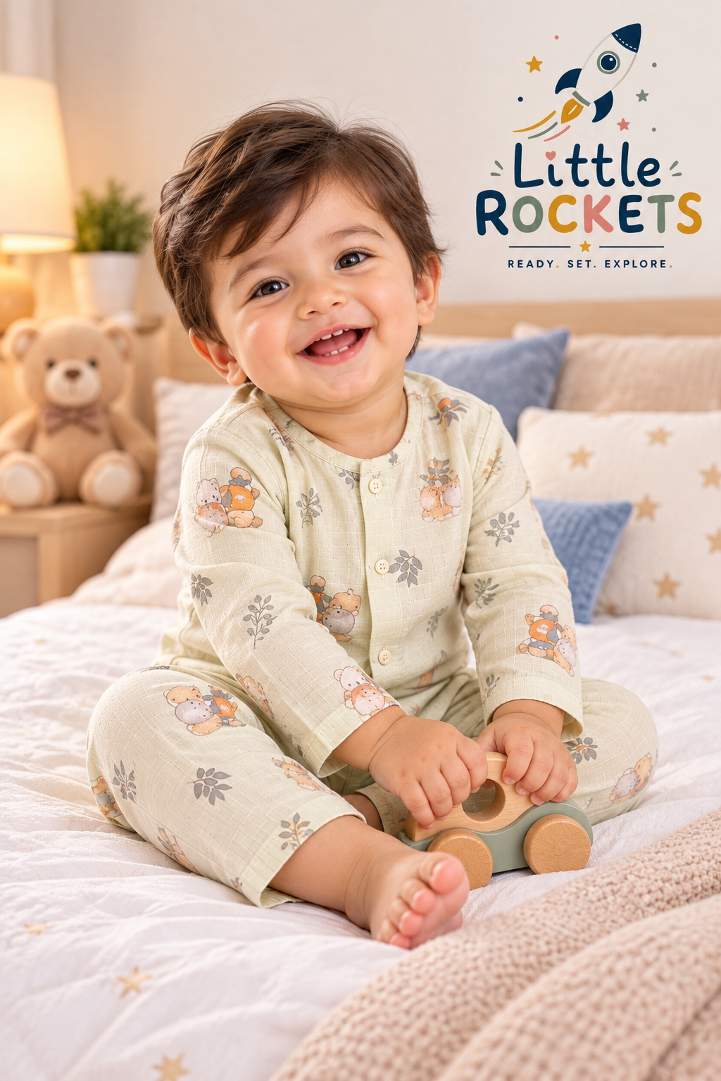 Teddy Garden Baby Co-ord Set