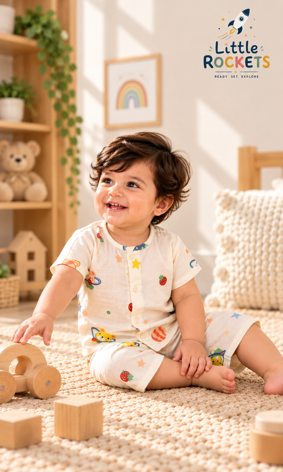 Space Bear Baby Night Suit