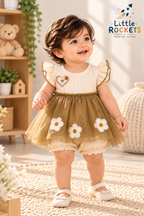 Olive Daisy Tulle Baby Dress – view 2