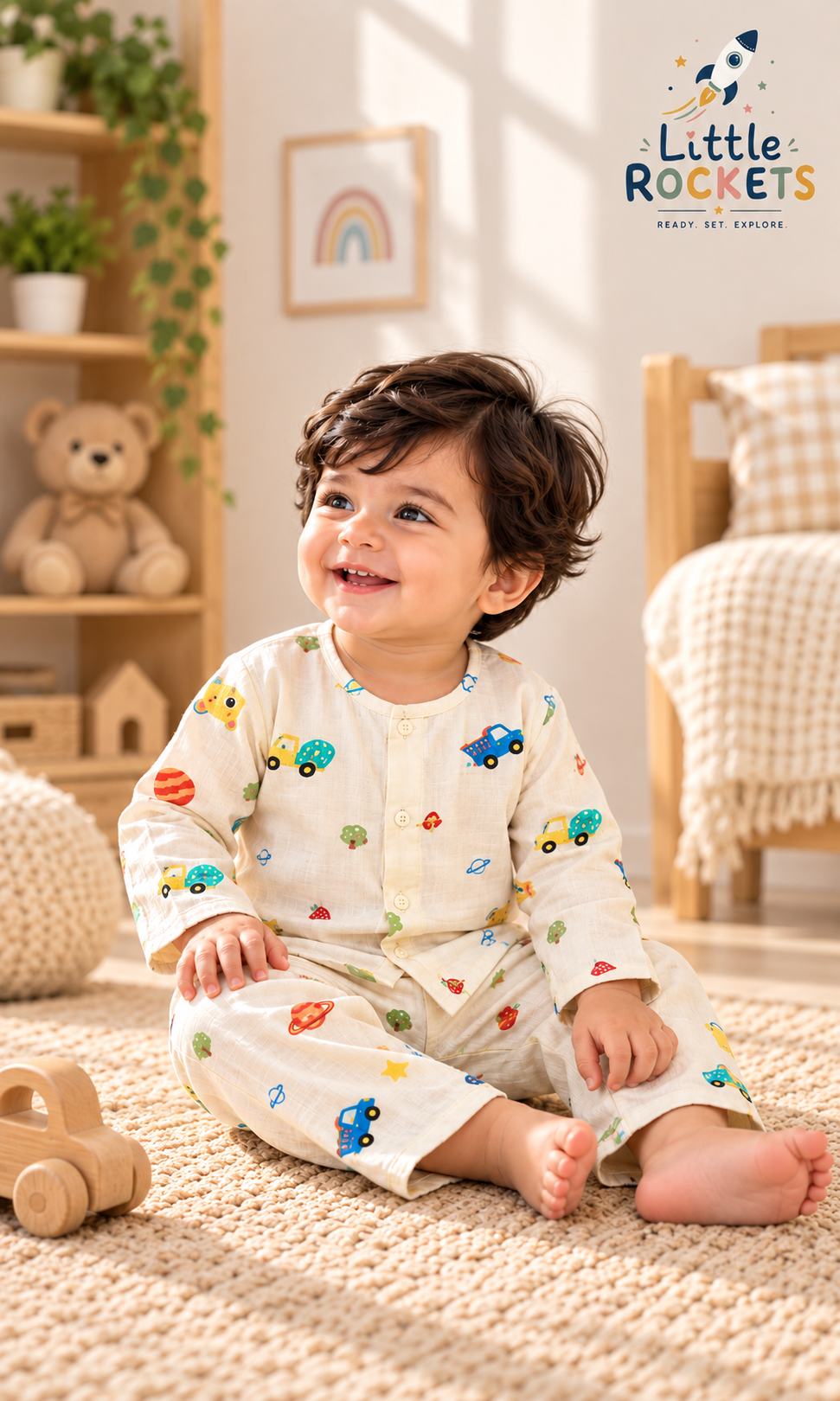Space Print Night Suit for Kids