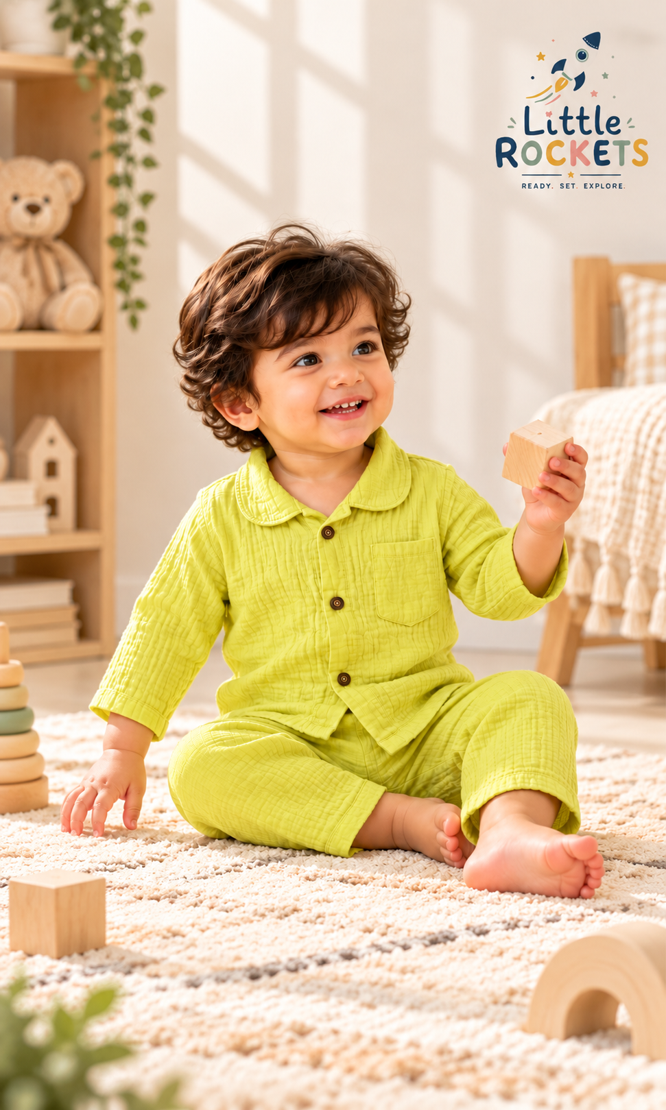 Lime Green Baby Night Suit