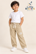 Beige Utility Pants for Kids