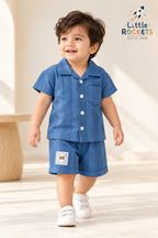 Blue Shirt & Shorts Set for Kids