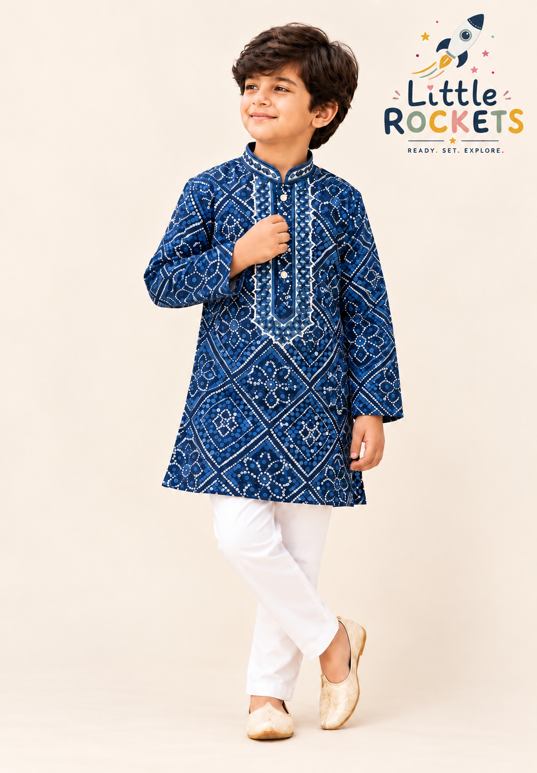 Royal Blue Boys Kurta Set