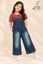 Denim Dungaree Set for Girls
