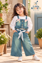 Bow & Bloom Denim Set for Girls – view 2