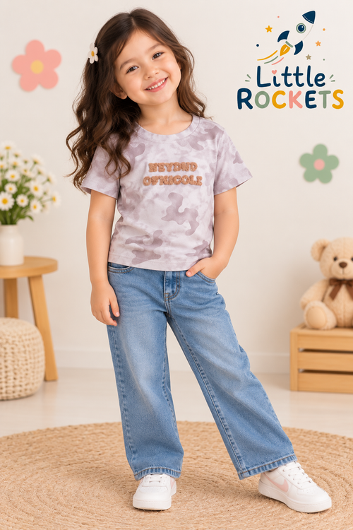 Pink Camo T-Shirt for Girls – view 2